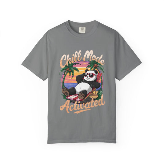 Chill Mode Panda T-shirt | Relaxed Unisex Tee | Beach Vibes, Summer Casual Wear, Gift for Him/Her, Eco-Friendly Fashion