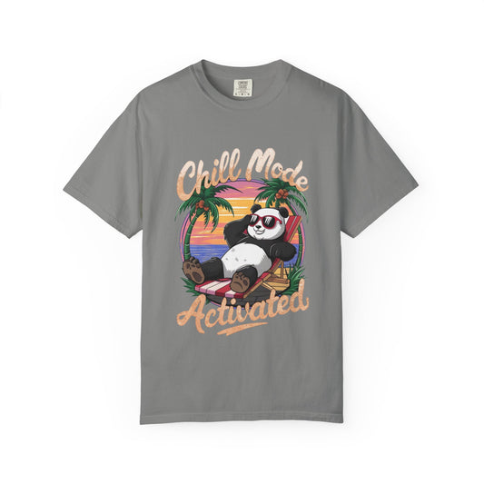 Chill Mode Panda T-shirt | Relaxed Unisex Tee | Beach Vibes, Summer Casual Wear, Gift for Him/Her, Eco-Friendly Fashion