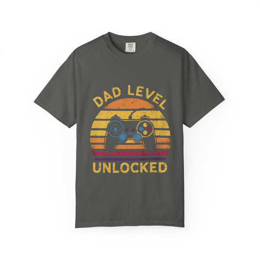Dad Level Unlocked T-Shirt, Funny Gamer Tee, Gift for Dads, Father's Day Apparel, Unisex Graphic Shirt, Casual Gaming Wear