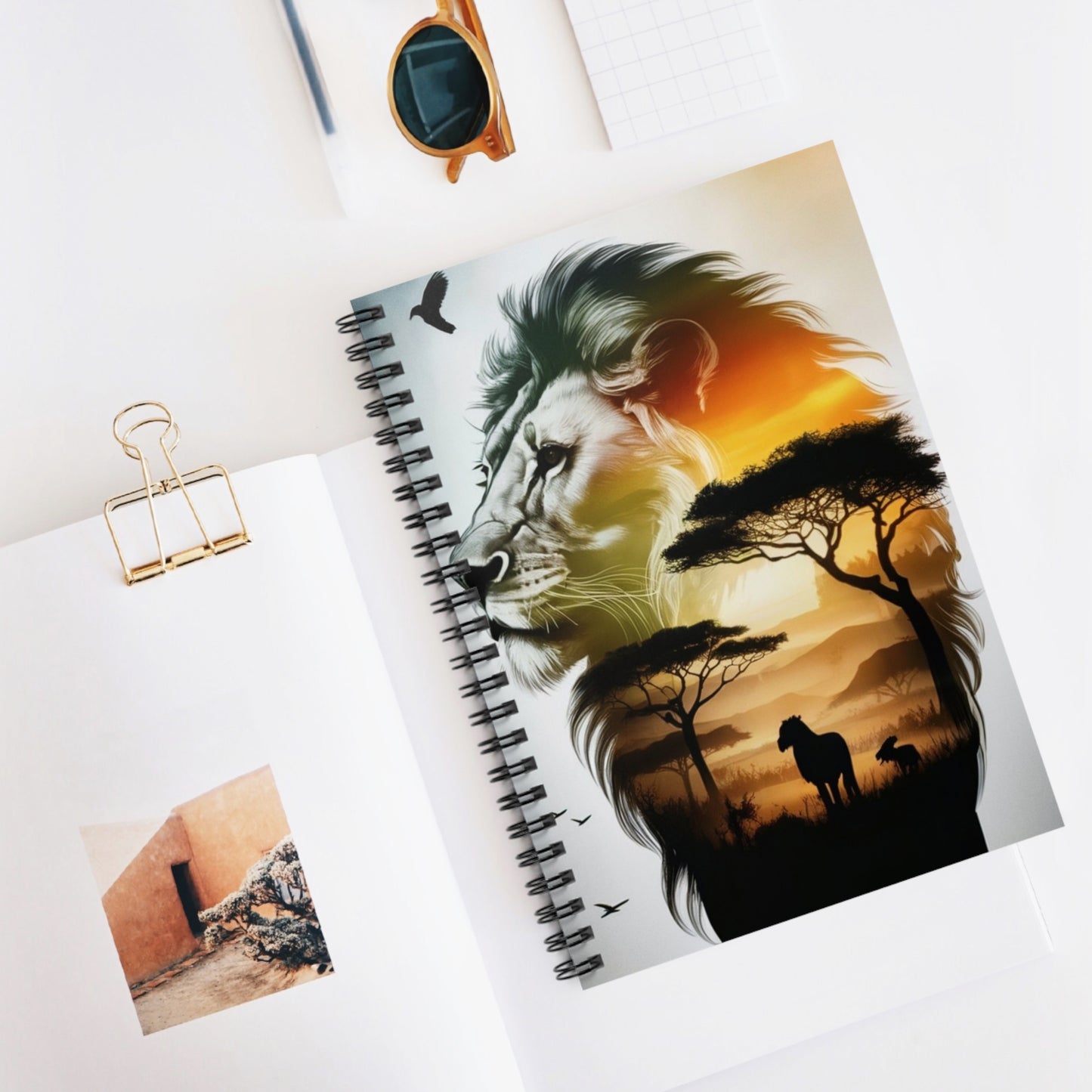 Majestic Lion Spiral Notebook
