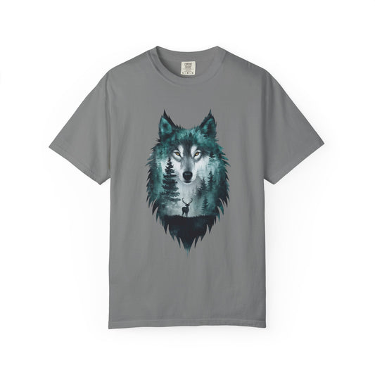 Nature-Inspired Wolf T-Shirt, Unisex Graphic Tee, Vintage Style Shirt, Outdoor Clothing, Gift for Animal Lovers