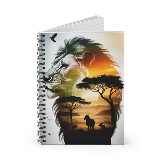 Majestic Lion Spiral Notebook, Nature Lover Journal, Gift for Animal Enthusiasts, Creative Writing Diary, Unique Art Notebook, Wild [...]